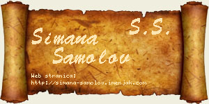 Simana Samolov vizit kartica